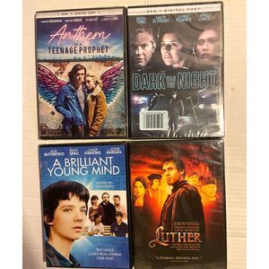 4 Brand New Sealed DVD Movies! Luther Anthem of a Teenage Prophet Dark Was Night